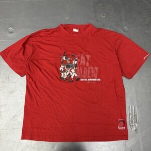Vintage‎ Fat Albert Shirt Mens Large Red Junkyard Gang Cartoon Tee 90s Cosby